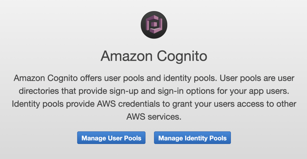 Amazon Cognito Manage User Pools
