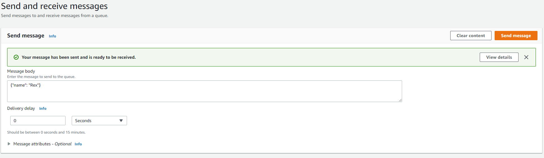 send message sqs python
