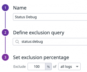 Datadog Index Exclusion Rule Setting