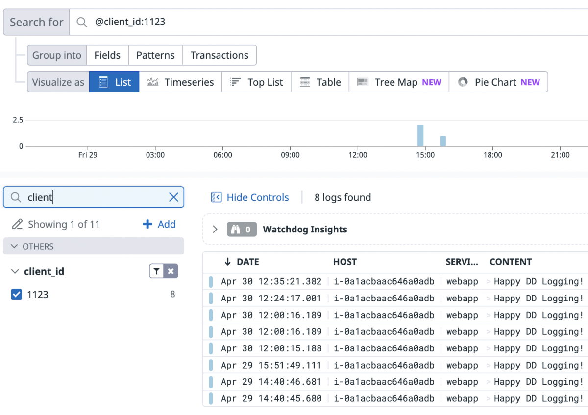 Datadog Log Indexes and Facets - YippeeCode