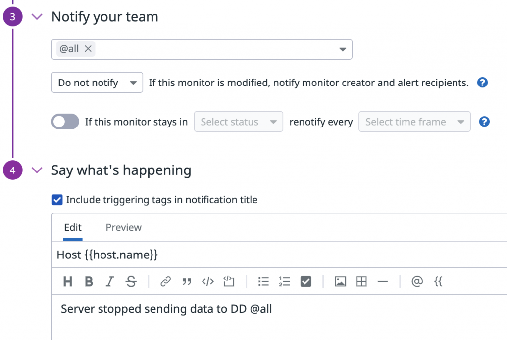 Datadog Monitor Notification Alert
